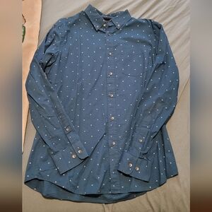 Banana Republic Mens Blue Pattern Button Down Shirt